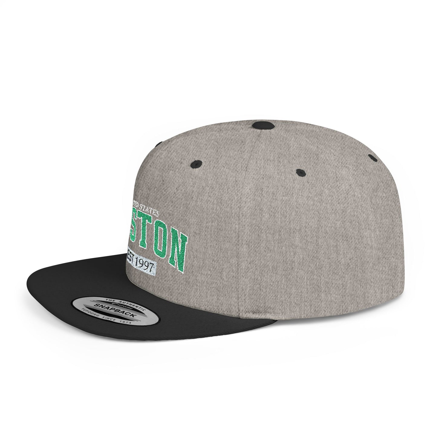 Boston Flat Bill Snapback Hat