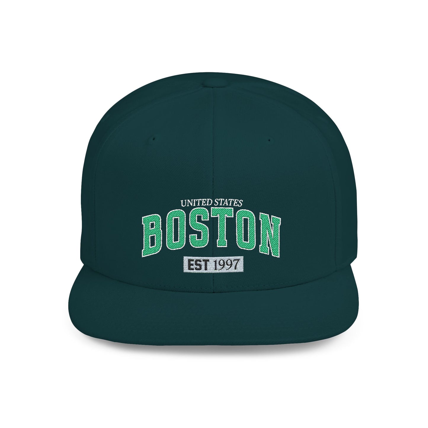 Boston Flat Bill Snapback Hat