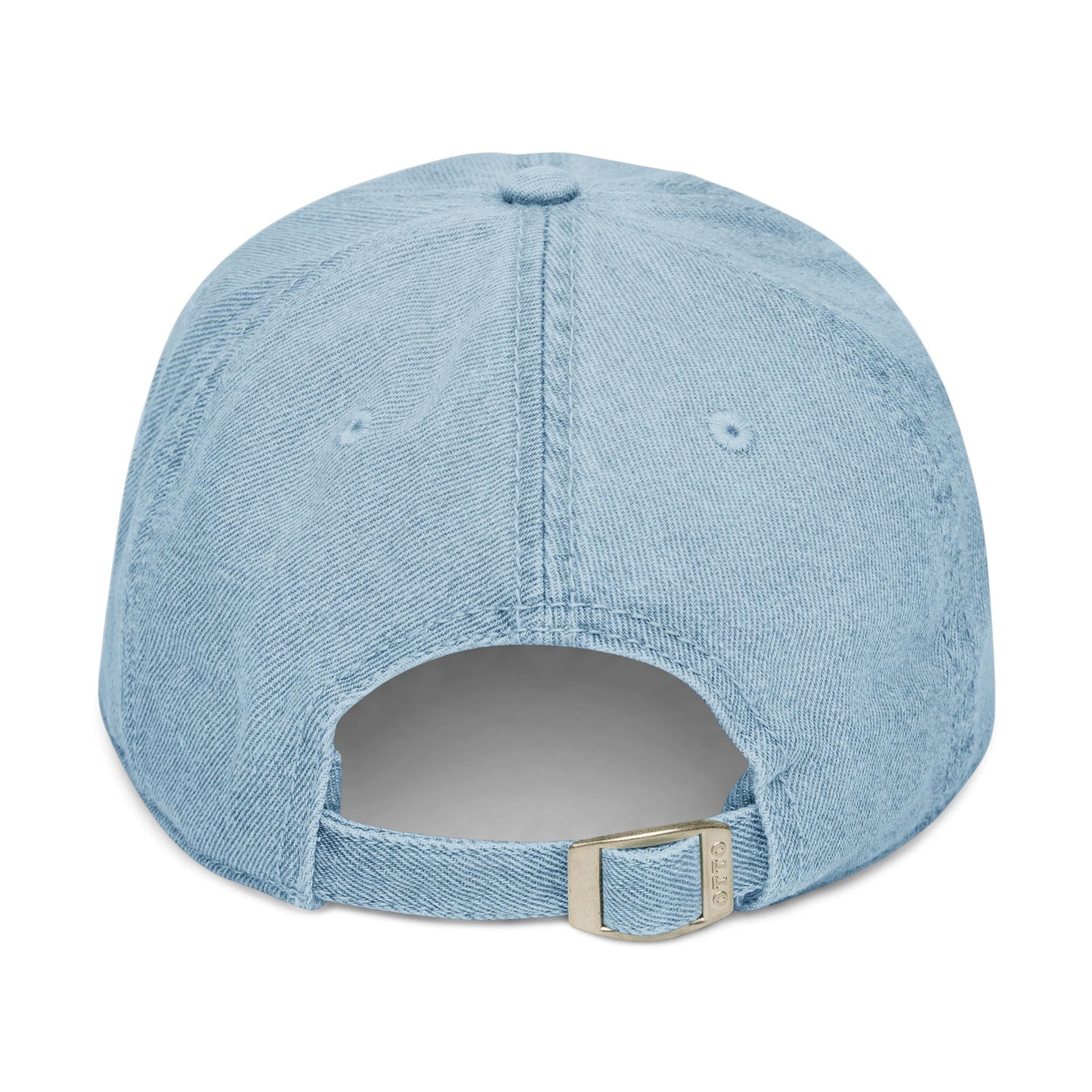 Peace Flower Embroidered Denim Hat