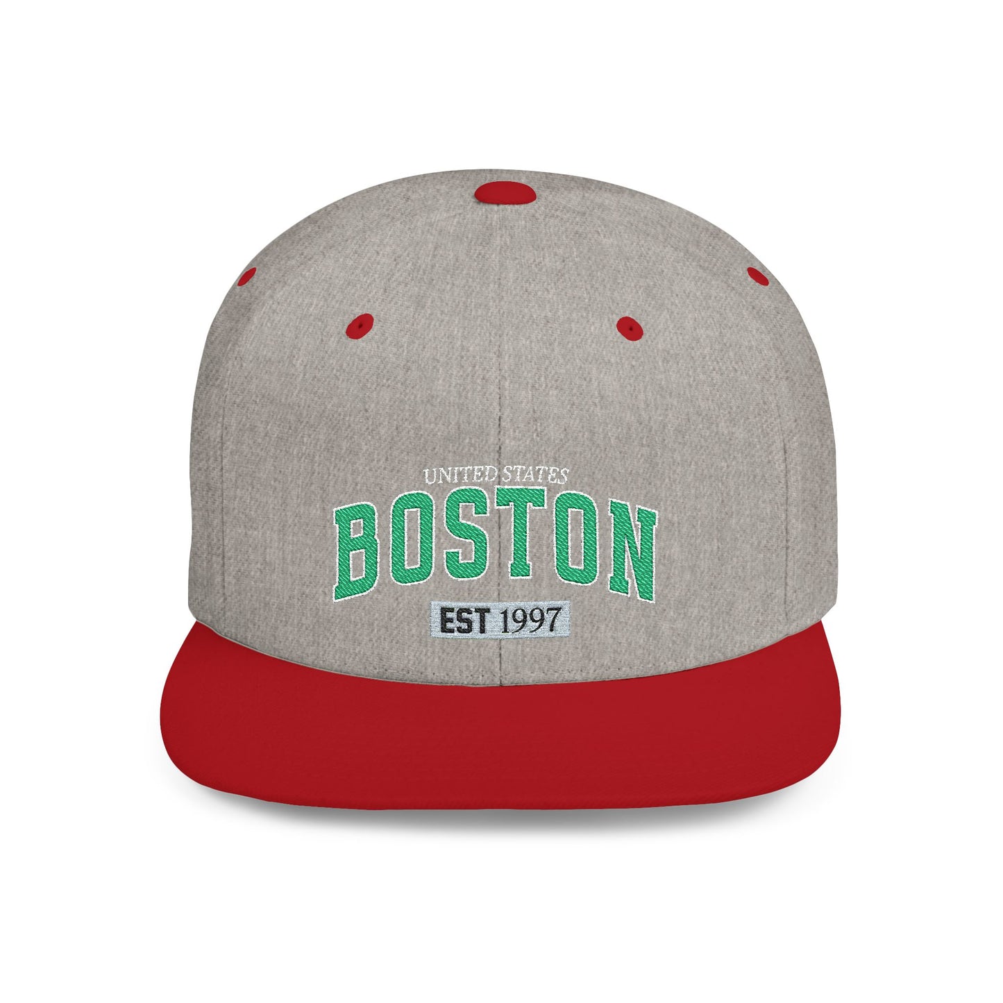 Boston Flat Bill Snapback Hat