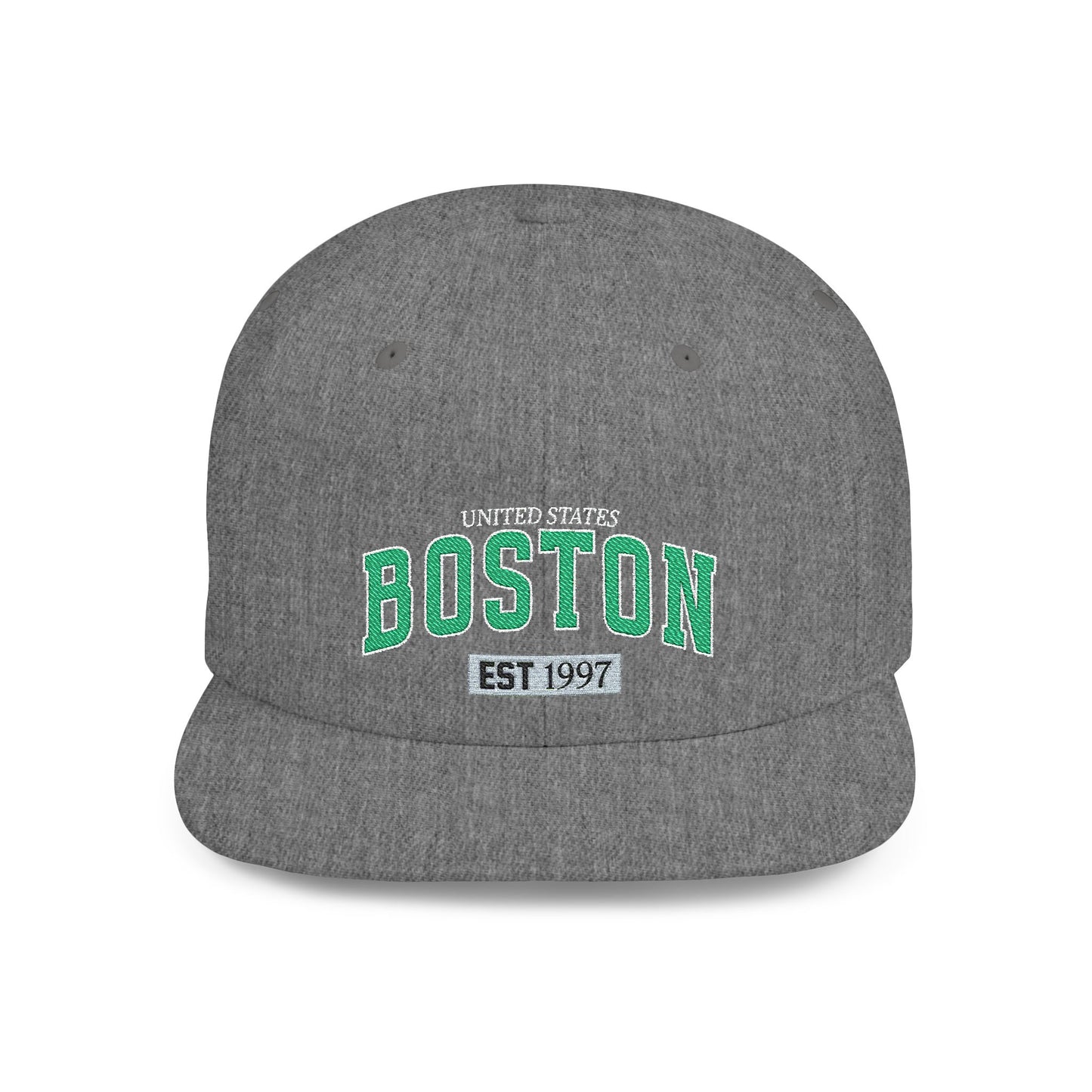 Boston Flat Bill Snapback Hat