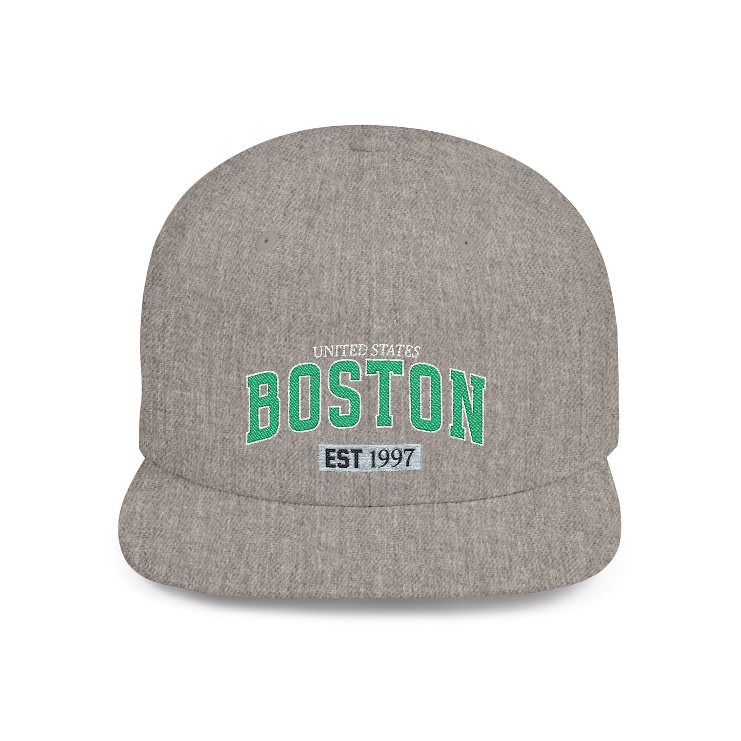Boston Flat Bill Snapback Hat