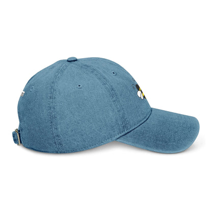 Bee Embroidered Denim Hat