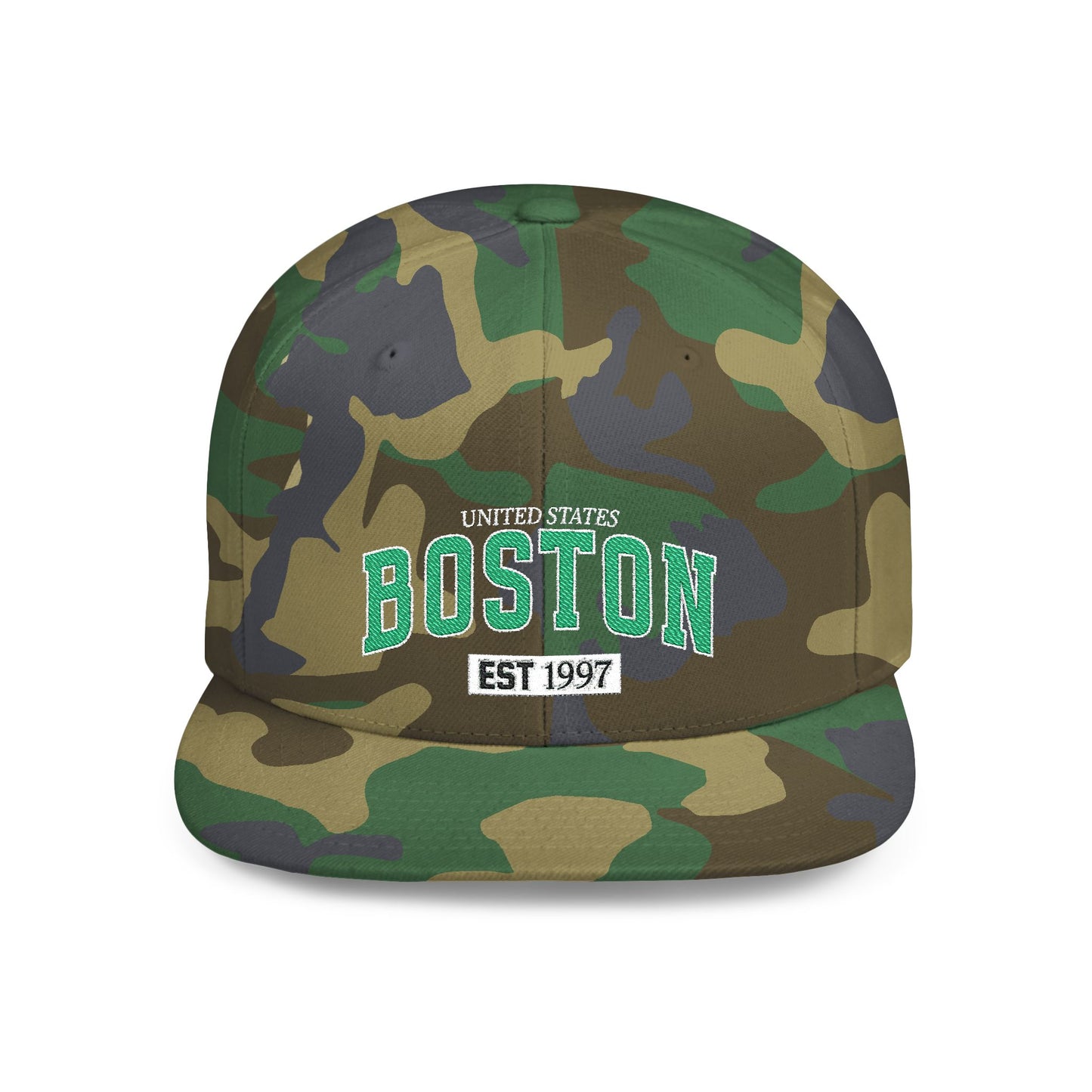 Boston Flat Bill Snapback Hat