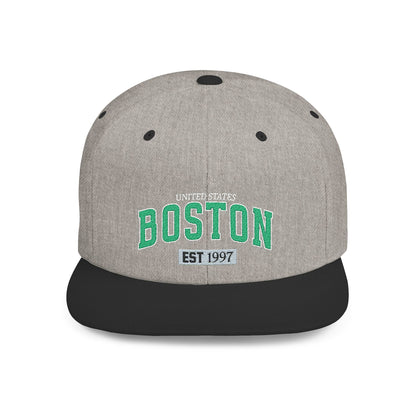 Boston Flat Bill Snapback Hat