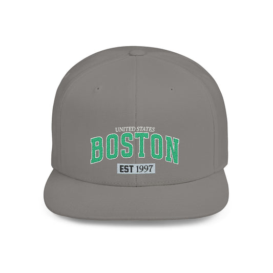 Boston Flat Bill Snapback Hat
