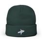 Airplane Embroidered Knit Beanie