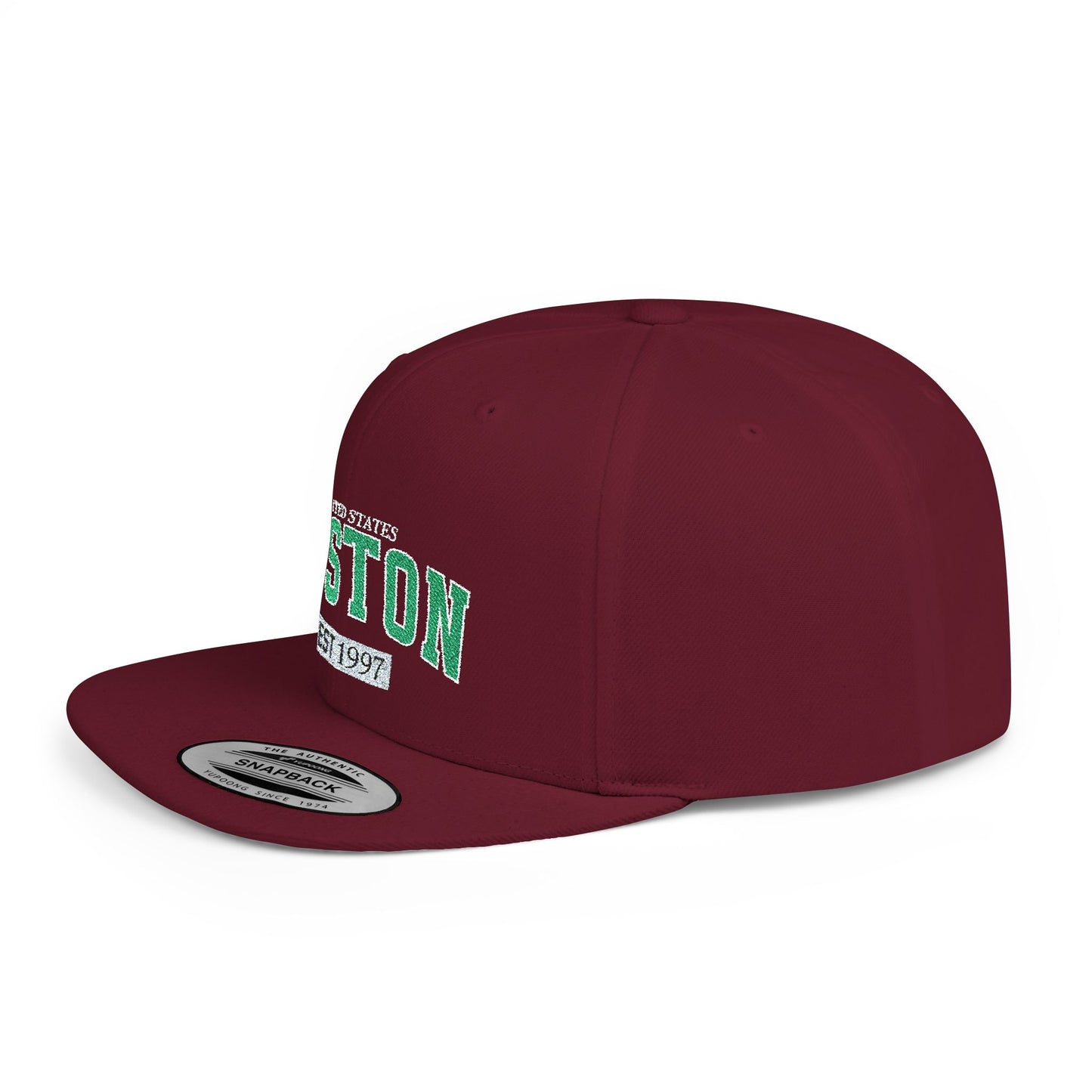 Boston Flat Bill Snapback Hat