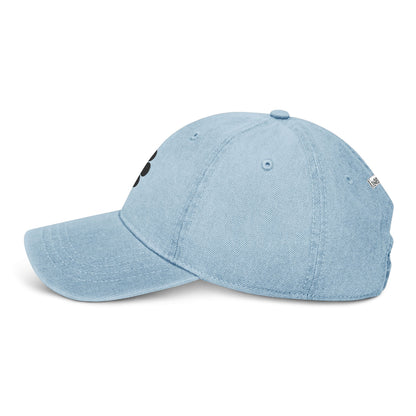 Peace Flower Embroidered Denim Hat