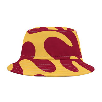Red & Gold Abstract Bucket