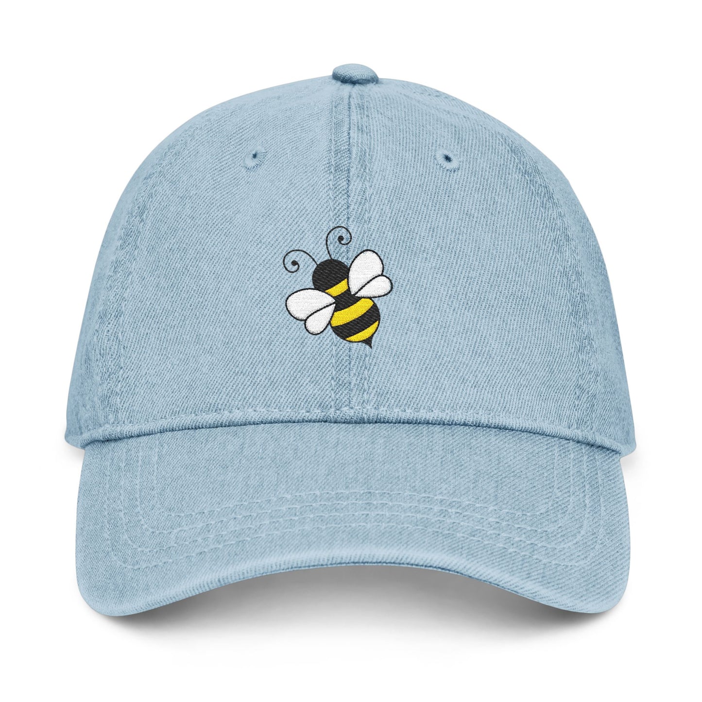 Bee Embroidered Denim Hat
