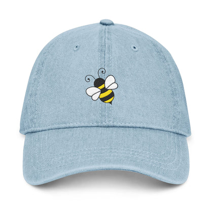 Bee Embroidered Denim Hat
