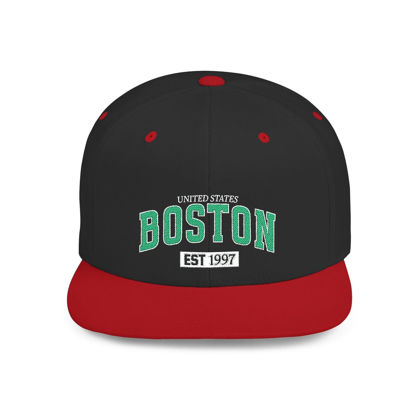 Boston Flat Bill Snapback Hat