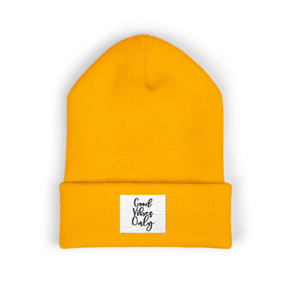 Cozy Embroidered Beanie for Winter Adventures, Fashionable Cuffed Hat for Outdoor Lovers