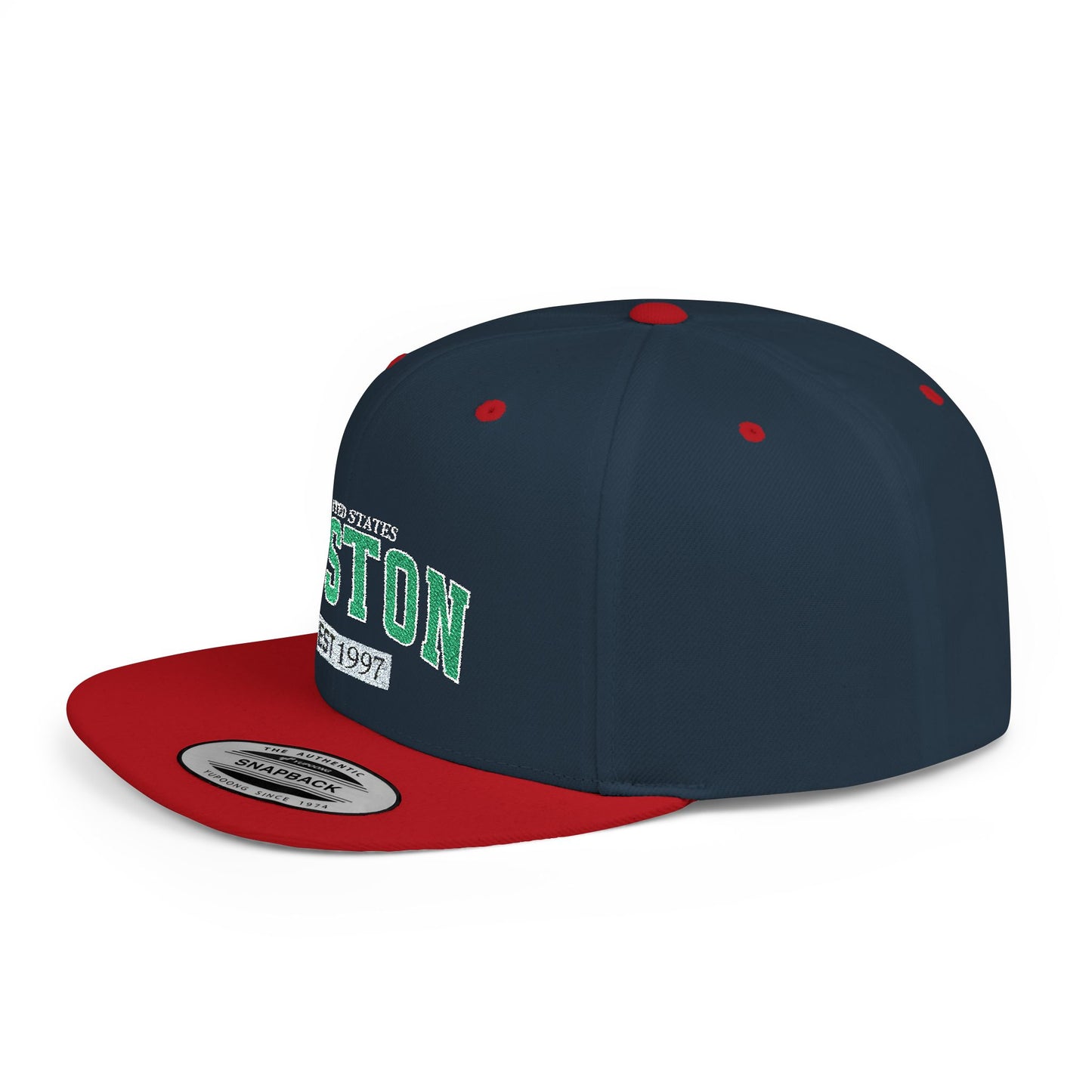 Boston Flat Bill Snapback Hat