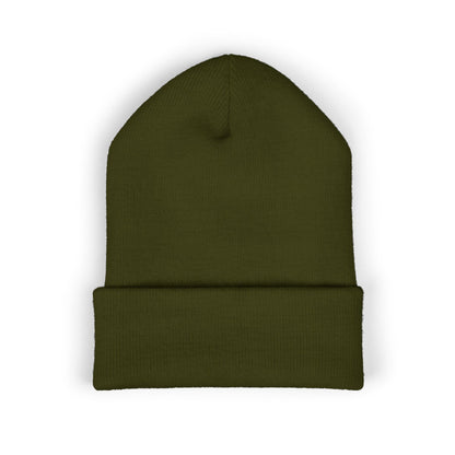 Cozy Embroidered Beanie for Winter Adventures, Fashionable Cuffed Hat for Outdoor Lovers