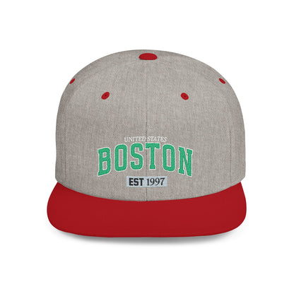 Boston Flat Bill Snapback Hat