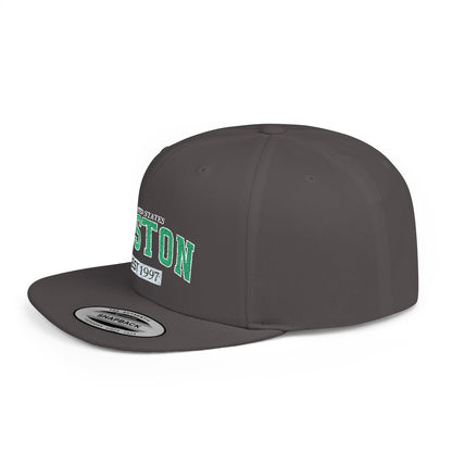 Boston Flat Bill Snapback Hat