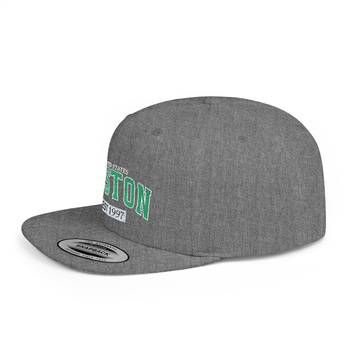Boston Flat Bill Snapback Hat