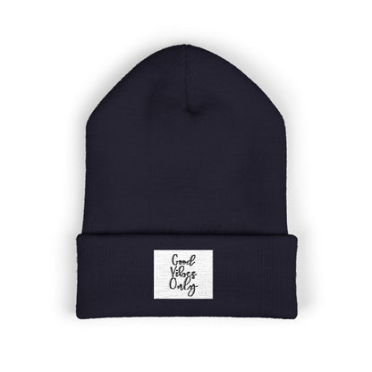 Cozy Embroidered Beanie for Winter Adventures, Fashionable Cuffed Hat for Outdoor Lovers