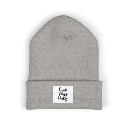 Cozy Embroidered Beanie for Winter Adventures, Fashionable Cuffed Hat for Outdoor Lovers