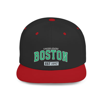 Boston Flat Bill Snapback Hat
