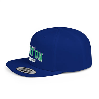 Boston Flat Bill Snapback Hat
