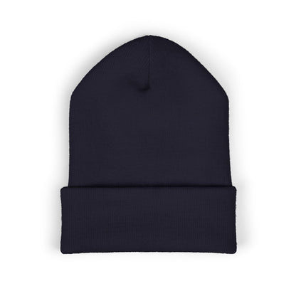 Cozy Embroidered Beanie for Winter Adventures, Fashionable Cuffed Hat for Outdoor Lovers