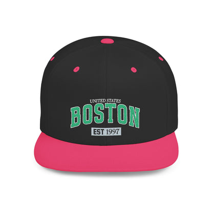 Boston Flat Bill Snapback Hat