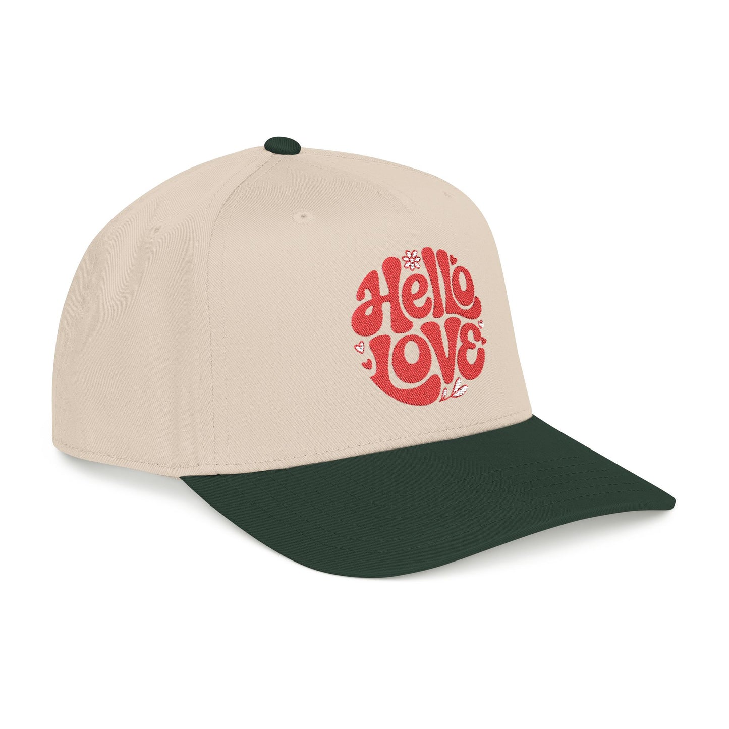 Hello Love Embroidered Baseball Cap