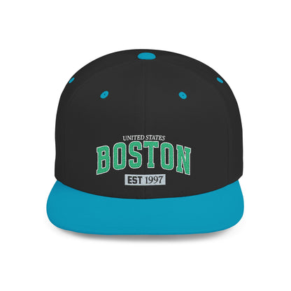 Boston Flat Bill Snapback Hat