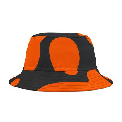 Orange & Black Abstract Camo Bucket Hat