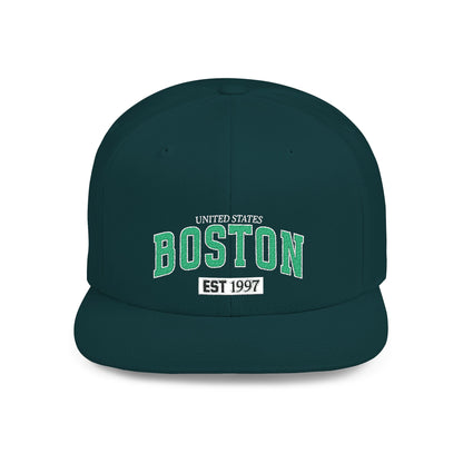 Boston Flat Bill Snapback Hat