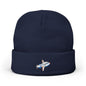 Airplane Embroidered Knit Beanie