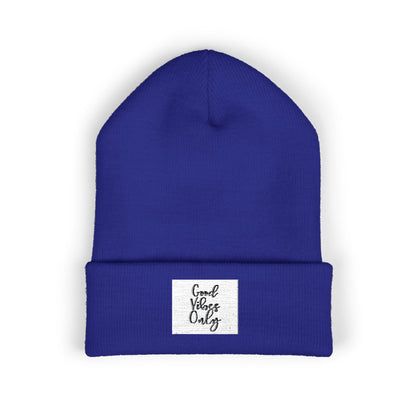 Cozy Embroidered Beanie for Winter Adventures, Fashionable Cuffed Hat for Outdoor Lovers