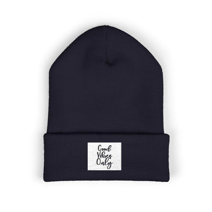 Cozy Embroidered Beanie for Winter Adventures, Fashionable Cuffed Hat for Outdoor Lovers