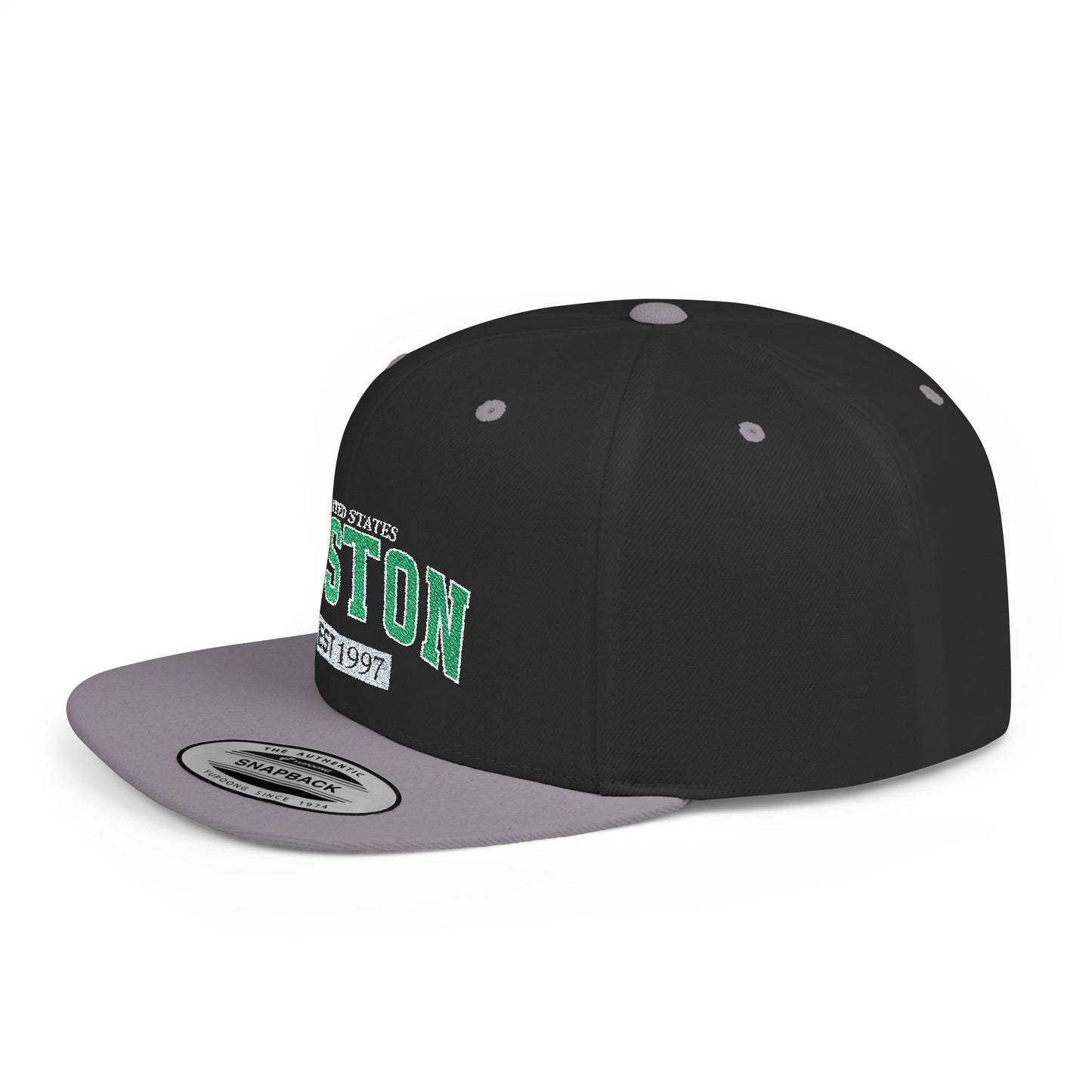 Boston Flat Bill Snapback Hat