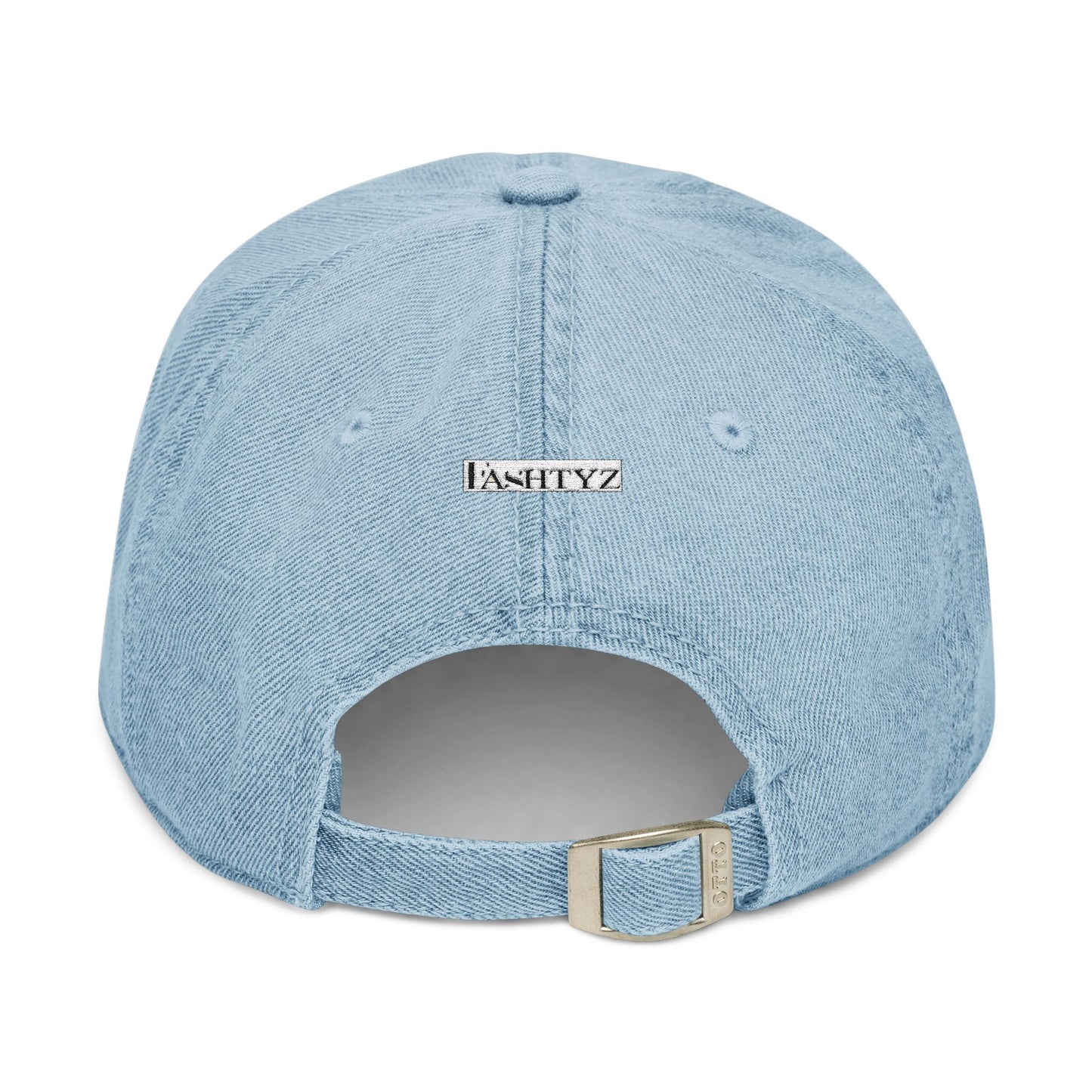 Peace Flower Embroidered Denim Hat
