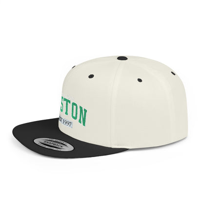 Boston Flat Bill Snapback Hat