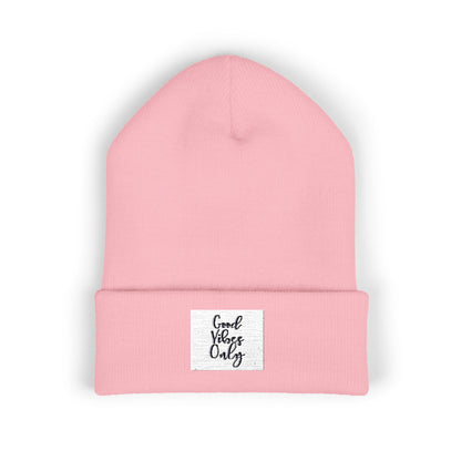 Cozy Embroidered Beanie for Winter Adventures, Fashionable Cuffed Hat for Outdoor Lovers