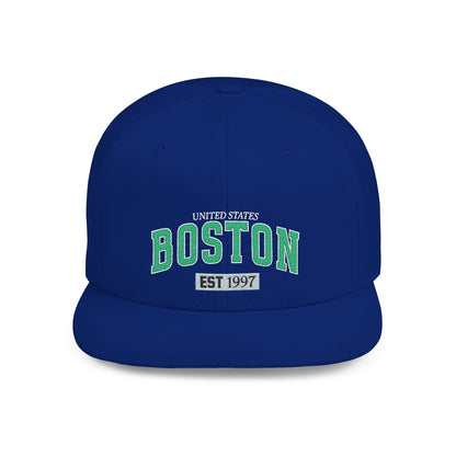 Boston Flat Bill Snapback Hat