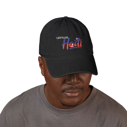 Let's Go Haiti Embroidered Denim Hat