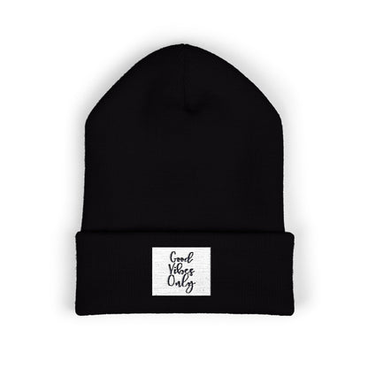 Cozy Embroidered Beanie for Winter Adventures, Fashionable Cuffed Hat for Outdoor Lovers