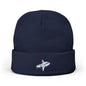 Airplane Embroidered Knit Beanie