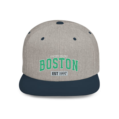Boston Flat Bill Snapback Hat