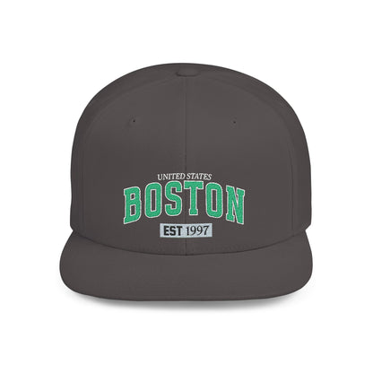 Boston Flat Bill Snapback Hat