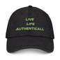 Embroidered Denim Hat Live Life Authentically