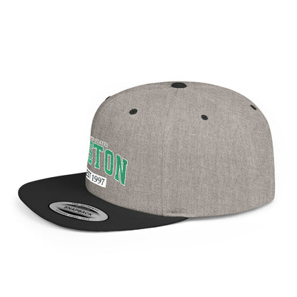 Boston Flat Bill Snapback Hat
