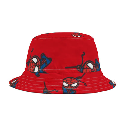 Spider-Man Bucket Hat, Kids Gift, Fun Outdoor Accessory, Gift for Superhero Fans, Red AOP Hat