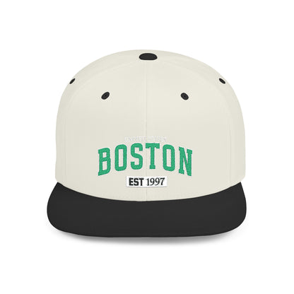 Boston Flat Bill Snapback Hat
